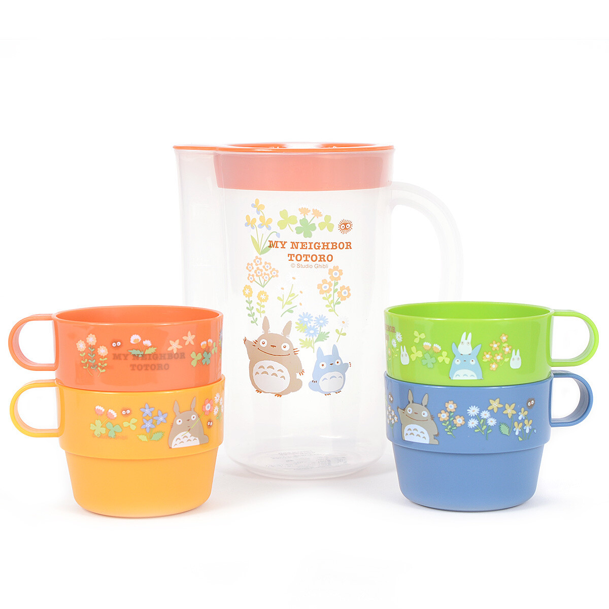mugiちゃん専用 NO.7 VIERA 2台セット My Neighbor Totoro Totoro & Flowers Stackable Cup & Pitcher Set