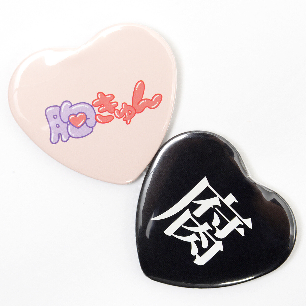 Heart-Shaped Can Badges - Tokyo Otaku Mode (TOM)