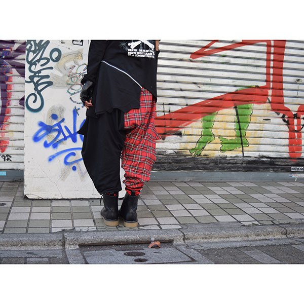 ACDC RAG Asymmetrical Tartan Sarouel Pants: ACDC RAG - Tokyo Otaku Mode ...