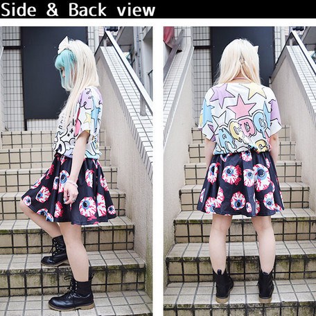 ACDC RAG Eyeball Flared Skirt - Tokyo Otaku Mode (TOM)