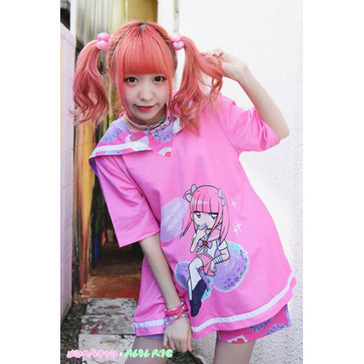 ACDC RAG Menhera-chan Short Sleeve Sailor T-Shirt - Tokyo Ot