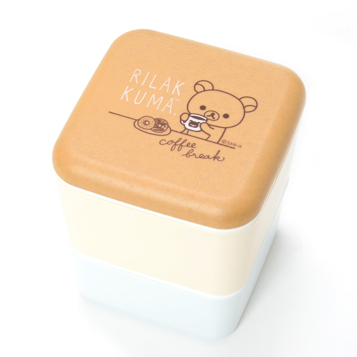 Rilakkuma Square 2-Tier Lunch Box