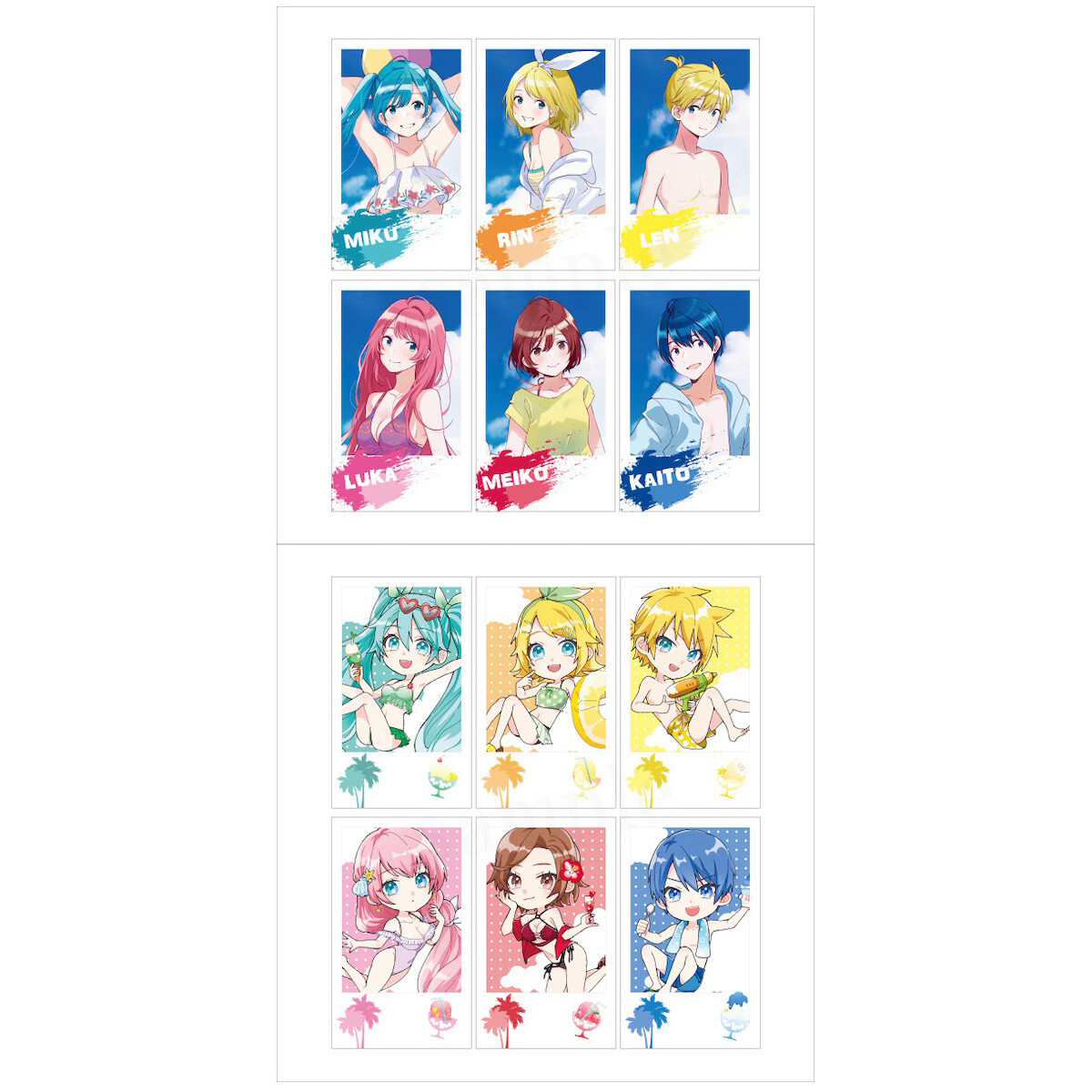 Hatsune Miku Summer Party Polaroid-Style Card Set - Tokyo Otaku