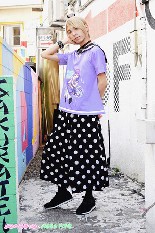 Menhera-chan Punk Rock T-shirt w/ Sailor Collar Black Harajuku Girl Cosplay