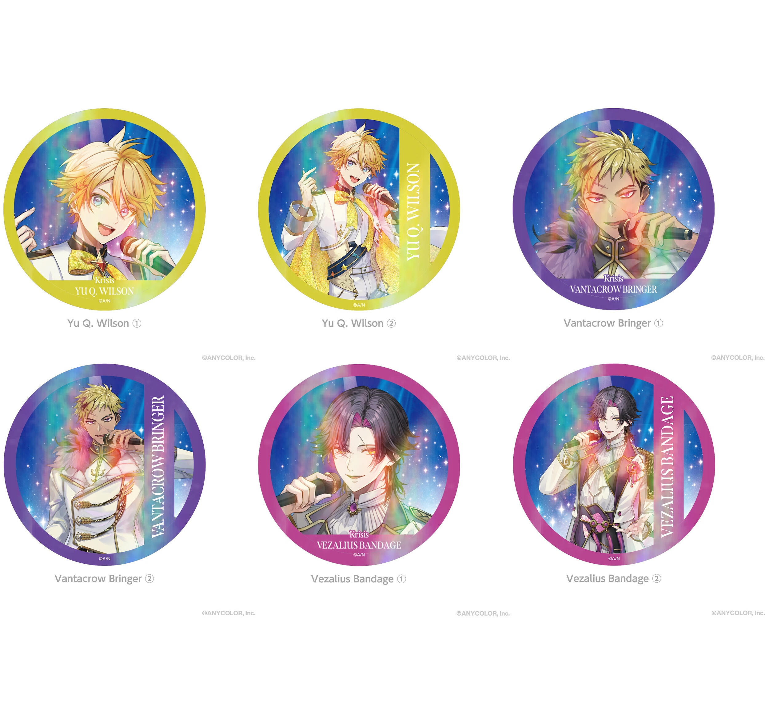 2/22.24.25 キラキラ様 Nijisanji Krisis 2nd Anniversary Hologram Pin Badge - Tokyo