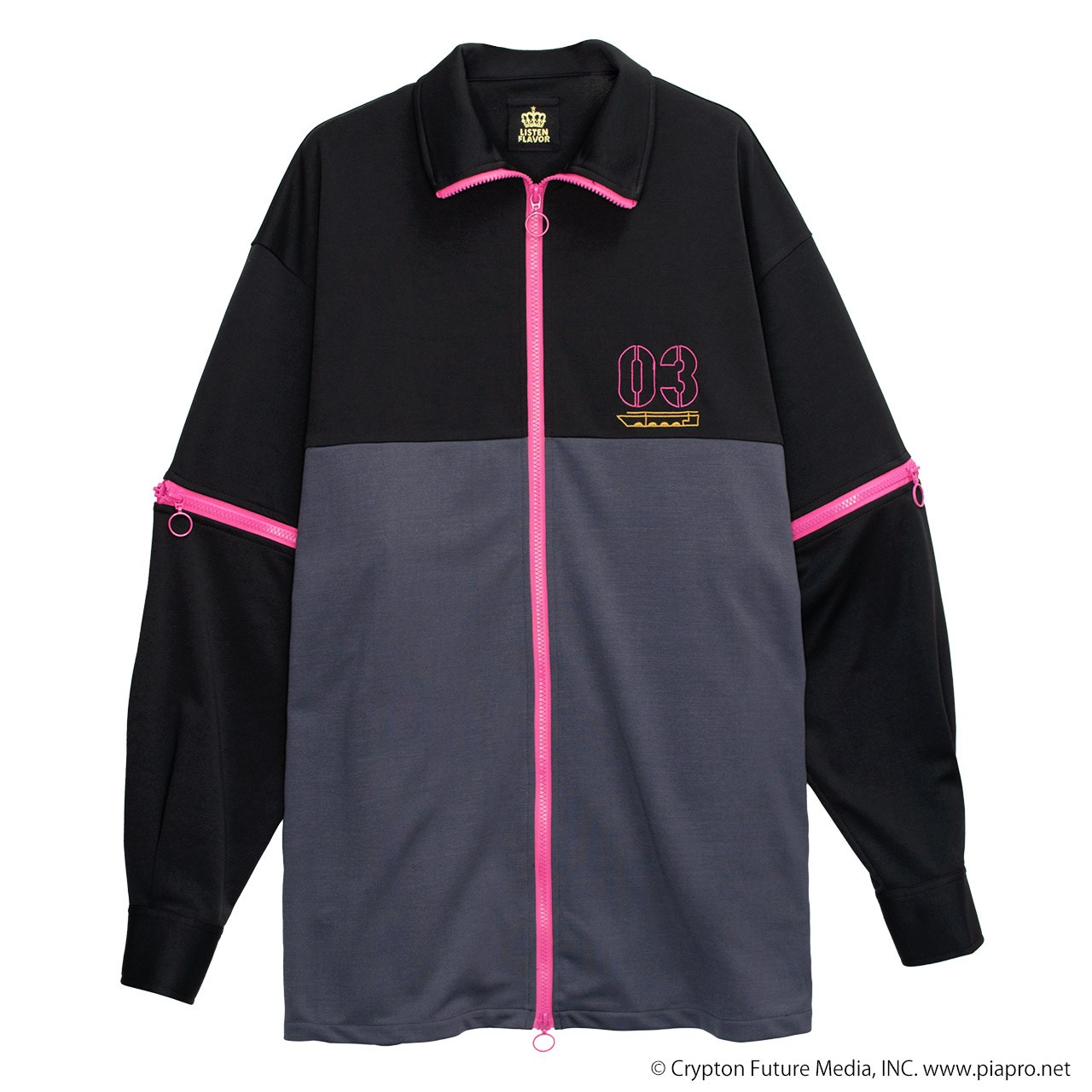トップス meguru LISTEN FLAVOR Megurine Luka 2-Way Shirt Black: Listen Flavor 37