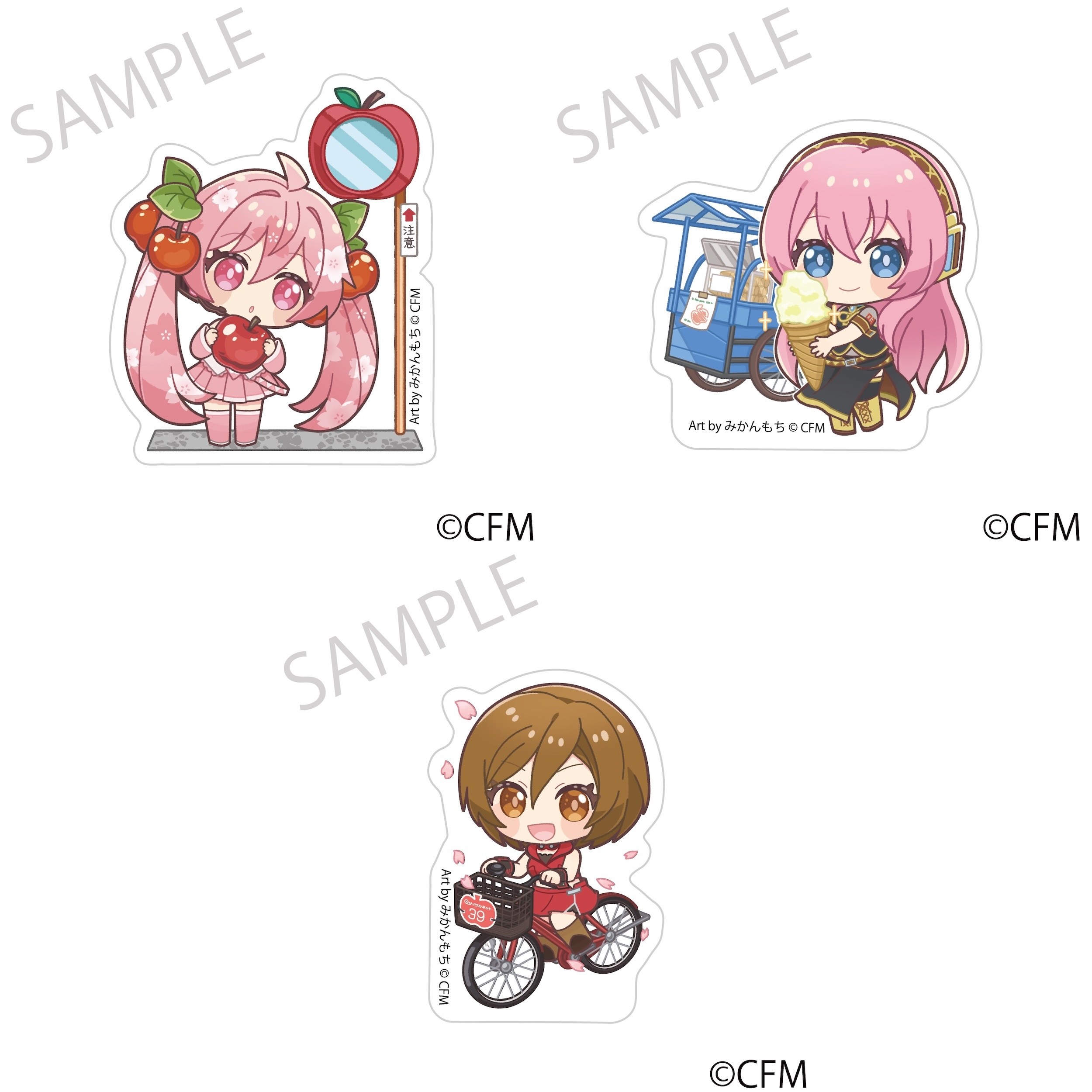 Sakura Miku x Hirohako Ultra-thick Acrylic Chibi Characters