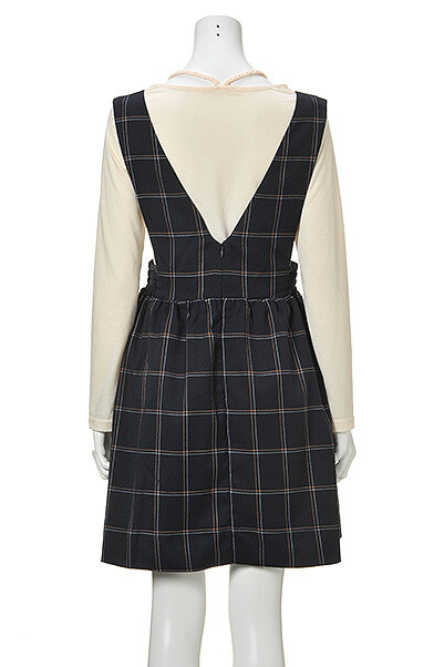 olive pinafore dress
