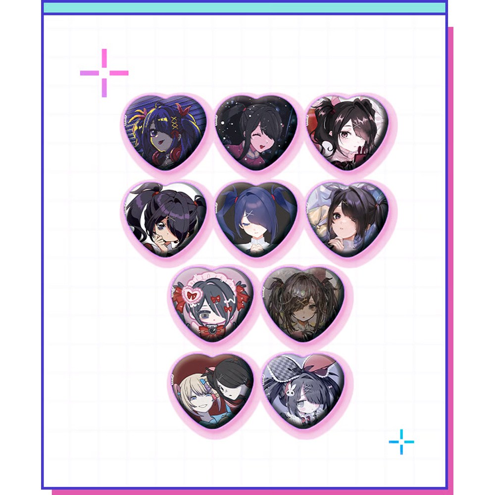 Up Streamers Pin Needy Streamer Overload Ame-chan Trading Heart-Shaped Pin Badge Vol. 2 ...
