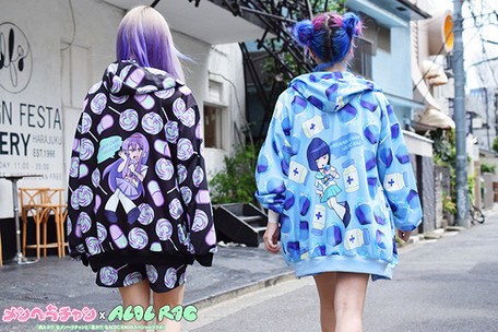 ACDC RAG Menhera-chan Yumekawa-chan Zip Hoodie: ACDC RAG - Tokyo Otaku ...