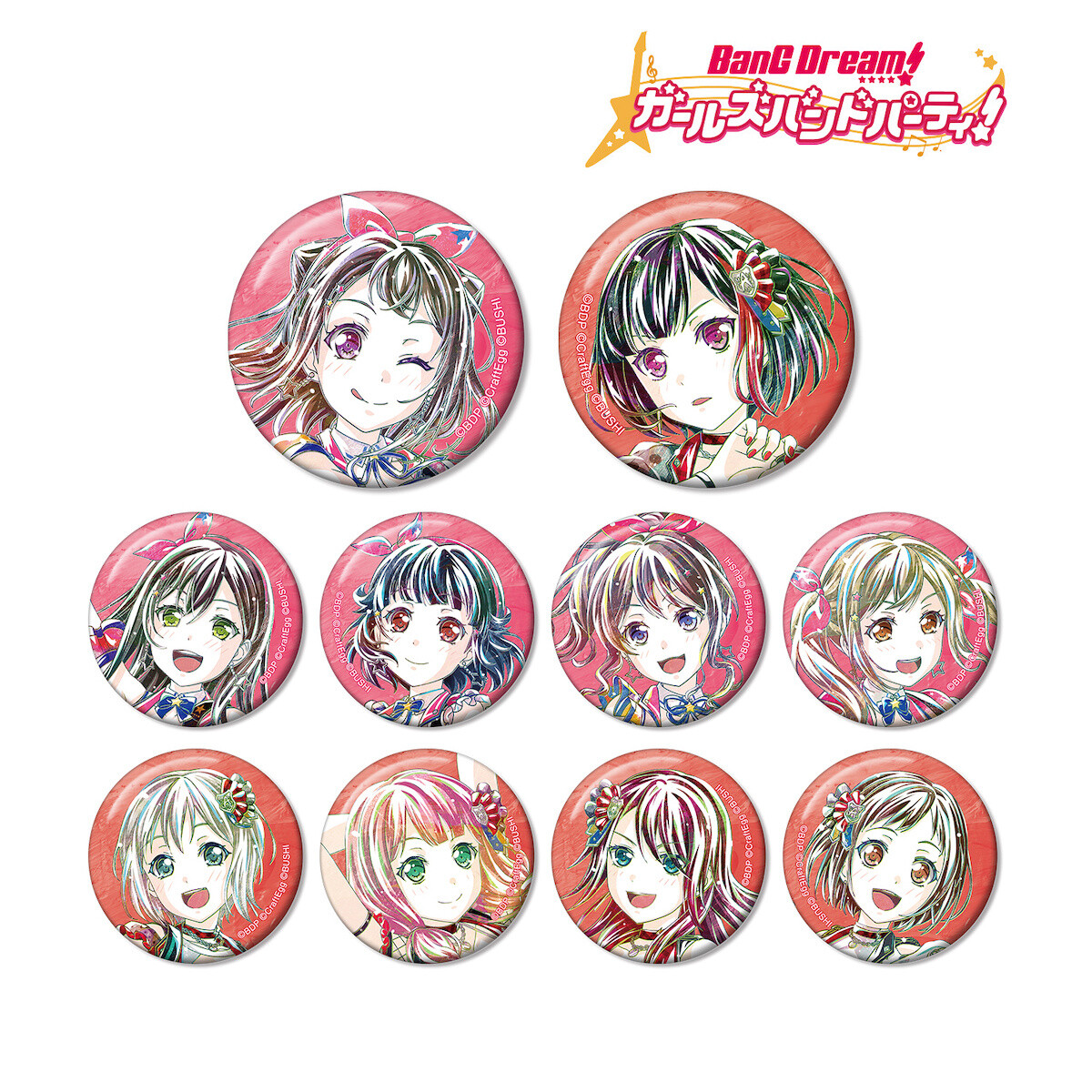 BanG Dream! Girls Band Party! Trading Ani-Art Acrylic Pin Badge ...