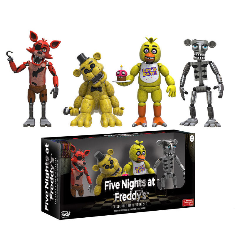 Kit 5 Bonecos Five Nights At Freddy 'S Fnaf Action Figure - Hvmix