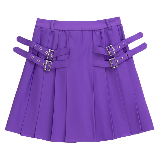 LISTEN FLAVOR Side Belt Pleated Skirt - Tokyo Otaku Mode (TOM)