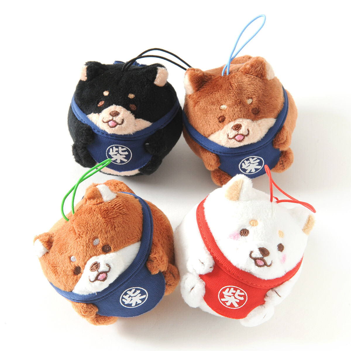 shiba and cat strawberry plush