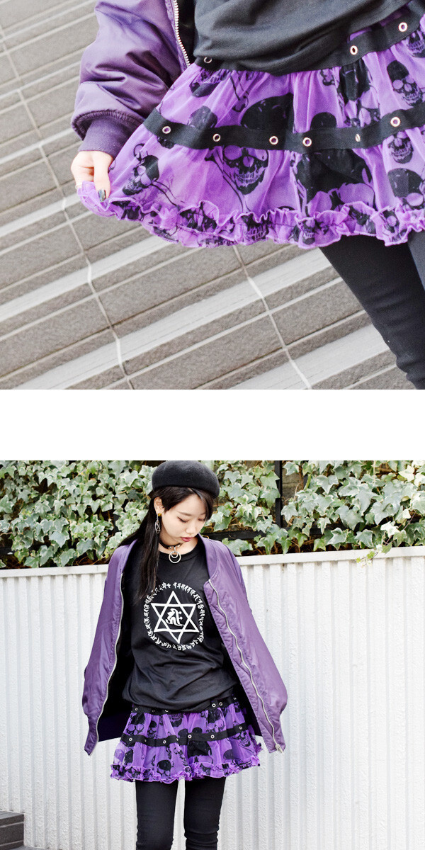 ACDC RAG Skulls Short Skirt: ACDC RAG - Tokyo Otaku Mode (TOM)