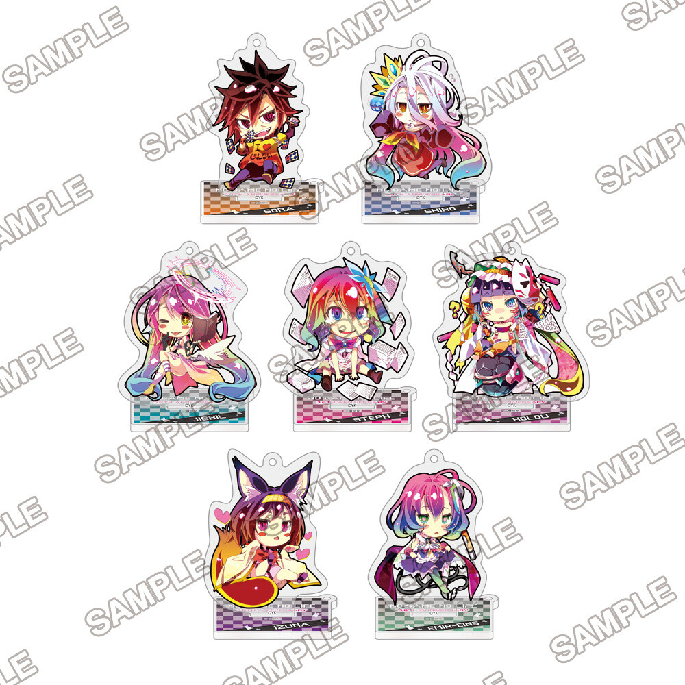 No Game No Life 10th Anniversary Trading Acrylic Stand Keychain (1 Pack