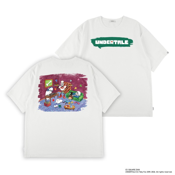 【新品】Undertale✖️ニーア コラボTシャツXLサイズ Undertale x Square Enix - Chitei de Chill T-Shirt: SQUARE ENIX
