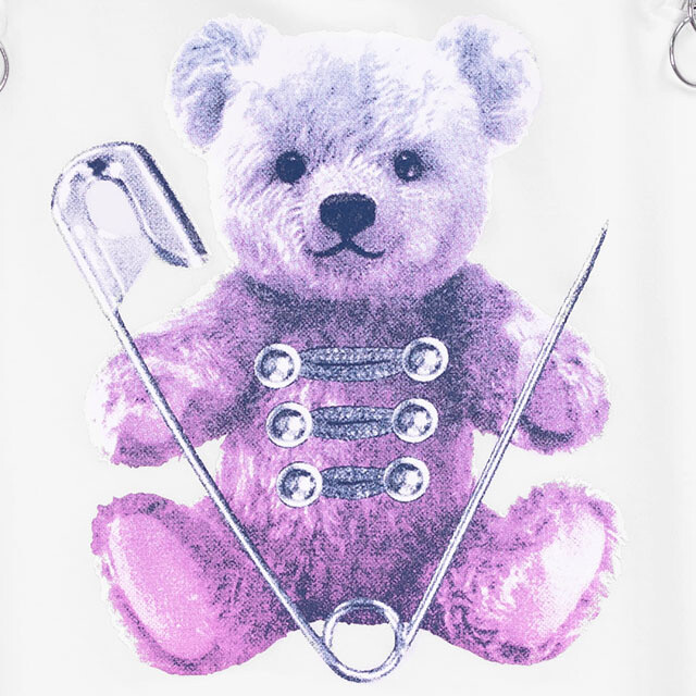 Listen Flavor safety pin bear hoodie main image 0