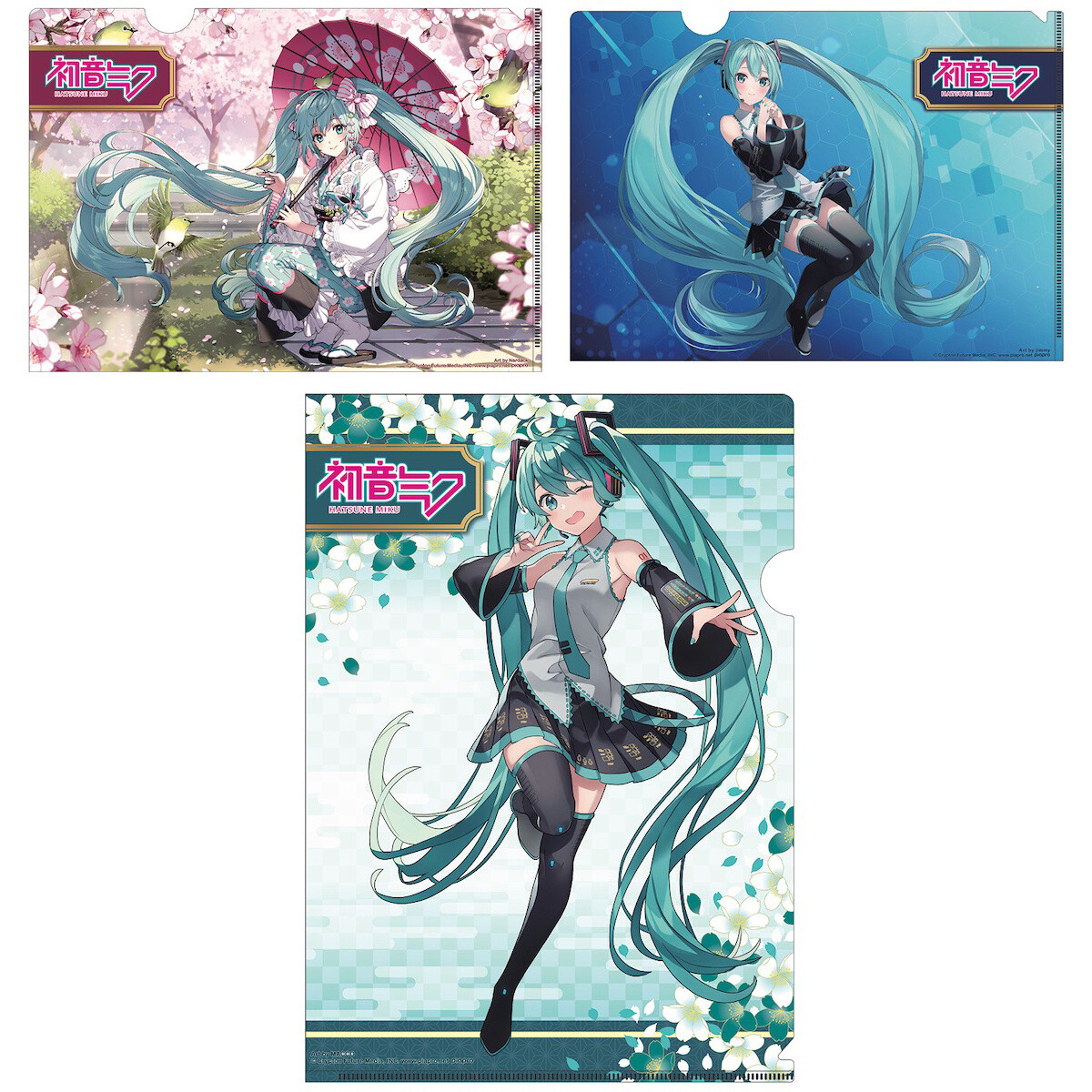 Hatsune Miku Day (March 9) A4 Clear File Three Piece Set - Tokyo