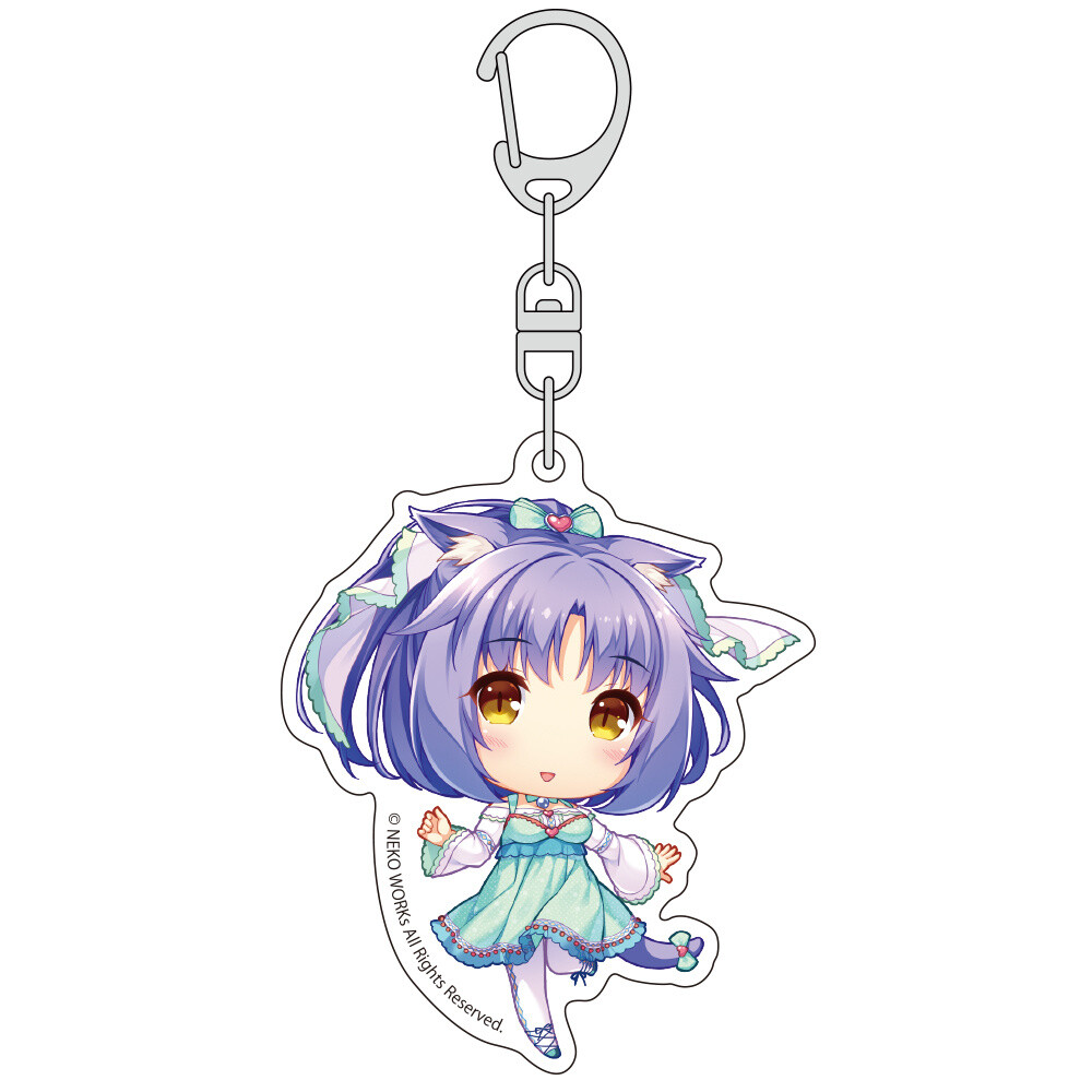 Nekopara Mini Character Acrylic Keychain Cinnamon: Curtain