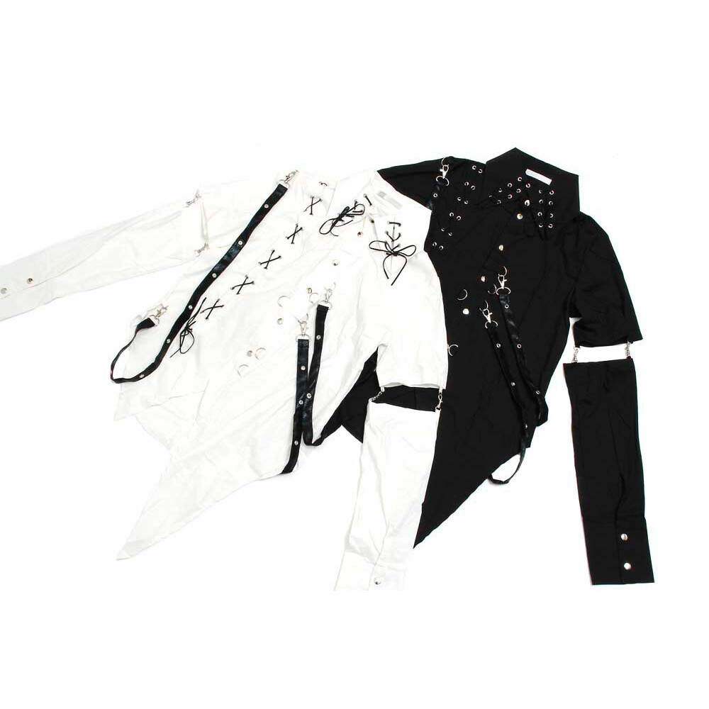 トップス ACDCRAG Lace-Up Asymmetrical Shirt ACDC RAG Asymmetrical Shirt: ACDC RAG - Tokyo Otaku Mode (TOM)