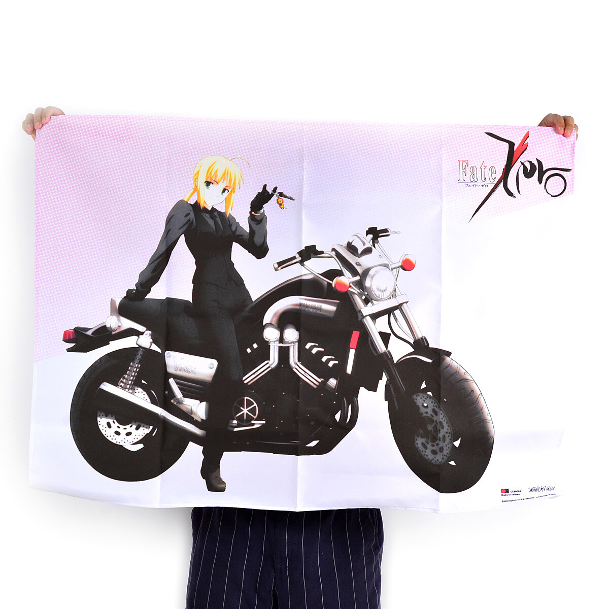 Fate/Zero Saber on Motorcycle Fabric Poster - Tokyo Otaku Mode (TOM)