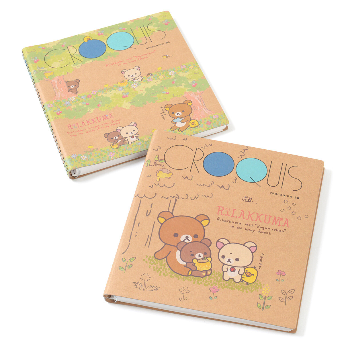 San-X Rilakkuma Sketchbook - Relax with Korilakkuma & Chairoikoguma