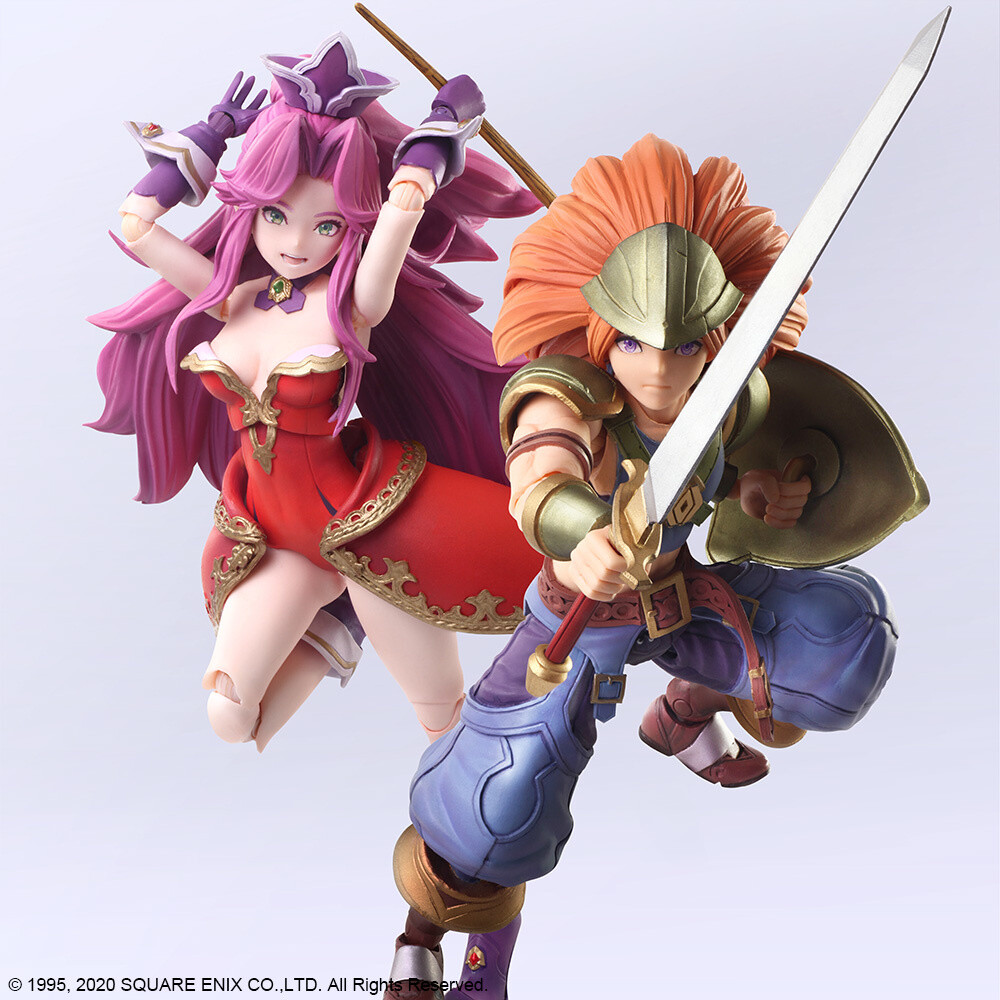 Square deals Enix Trials of Mana: Hawkeye & Riesz Bring Arts Action Figure Set, Multic