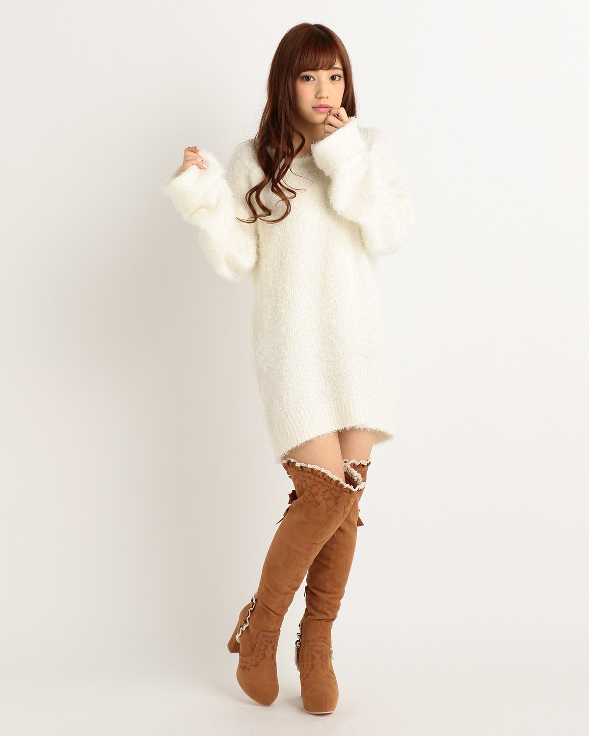 LIZ LISA Flare Sleeve Sweater Dress 