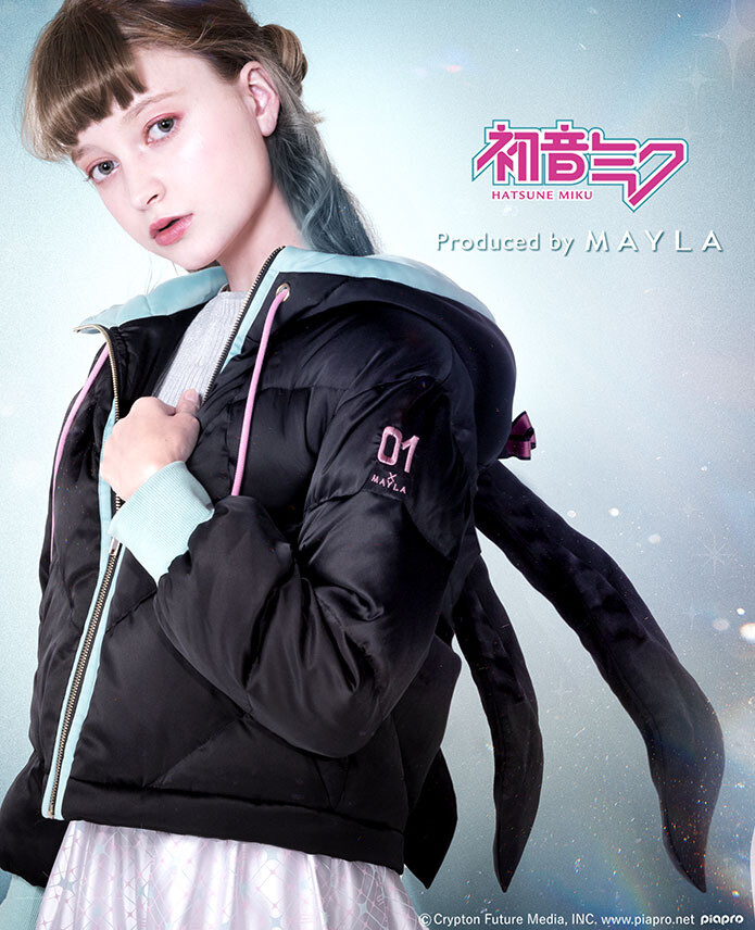 MAYLA Hatsune Miku Iconique Down Jacket Black - Tokyo Otaku Mode (TOM)