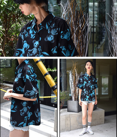 ACDC RAG Teddy Bear Short Sleeve Shirt: ACDC RAG - Tokyo Otaku Mode (TOM)