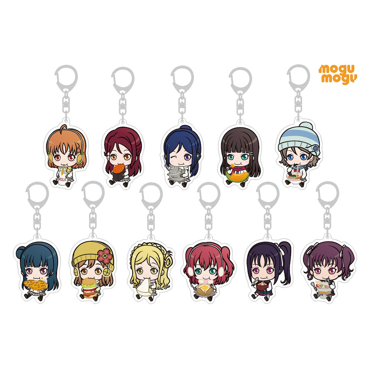 Love Live Mogu Mogu Saint Aqours Snow Acrylic Keychain Cham Tokyo Otaku Mode Tom