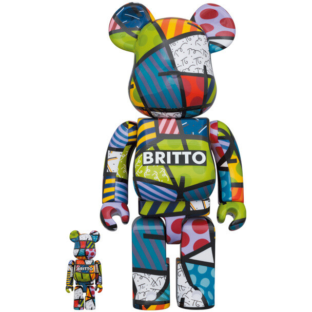 The Bearbrick x New Rote'ka 1000% showcases stunning artwork