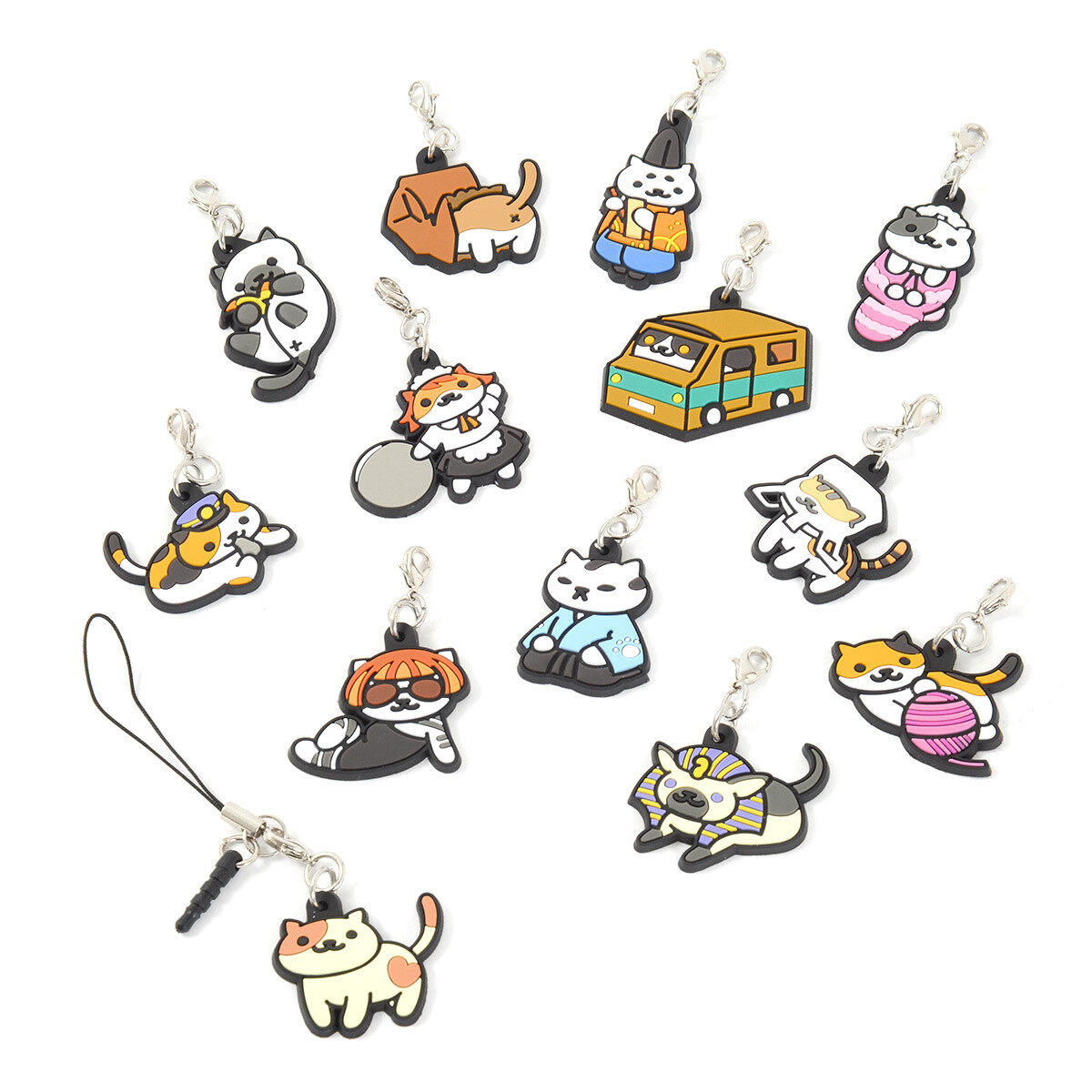 Neko Atsume 3-Way Rubber Straps Vol. 2 - Tokyo Otaku Mode (TOM)