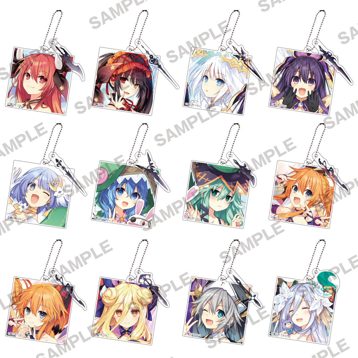 Buy Date A Live - Different Characters Themed Cute Acrylic Keychains (4  Designs) - Keychains