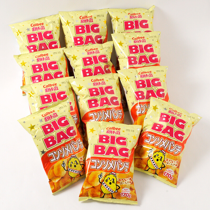 Consommé Punch Flavored Potato Chips Big Bag Bulk Set