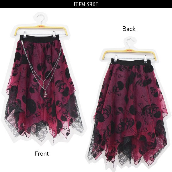ACDC RAG Skull Long Skirt - Tokyo Otaku Mode (TOM)
