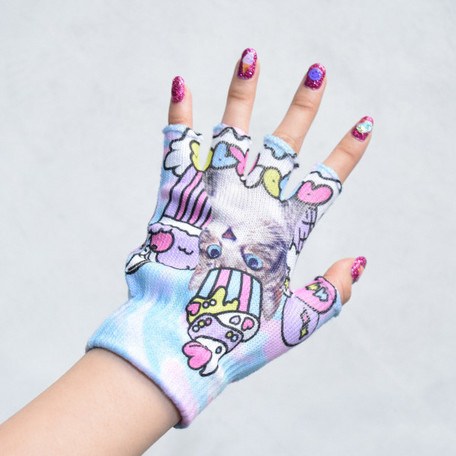 ACDC RAG Fancy Cat Fingerless Gloves: ACDC RAG - Tokyo Otaku Mode (TOM)