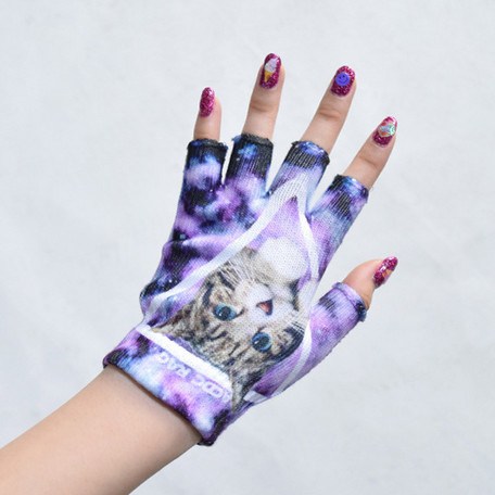 ACDC RAG Galaxy Cat Fingerless Gloves: ACDC RAG - Tokyo Otaku Mode (TOM)