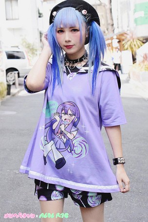 ACDC RAG Menhera-chan Yumekawa-chan Short Sleeve Sailor T-Shirt: ACDC ...