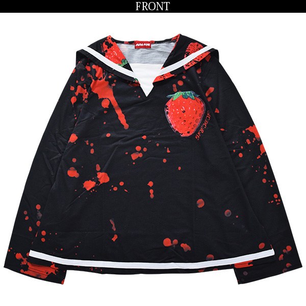 ACDC RAG Bloody Strawberry Long Sleeve Sailor Top - Tokyo Otaku Mode (TOM)