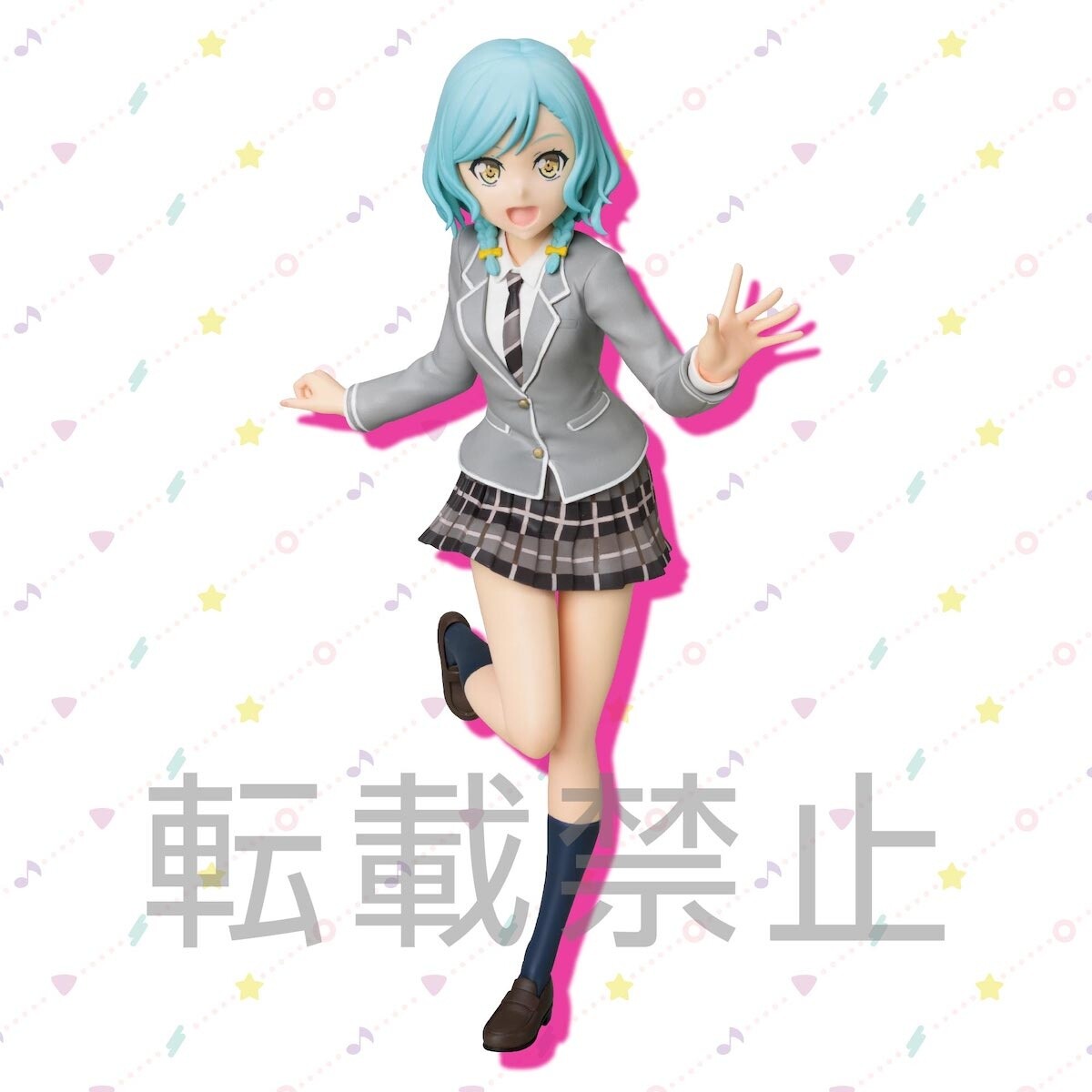 DMCMX Figure Bang Dream! Anime Game Character Model Hikawa Hina College  Uniform Static Character Desktop Decoration PVC Material 21cm Chassis  Decoration : : Toys & Games