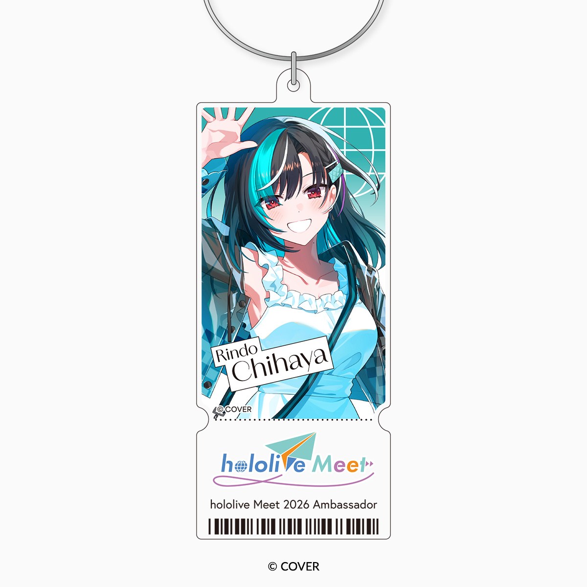 hololive Meet 2026 Acrylic Ticket Keychain Rindo Chihaya 100% OFF