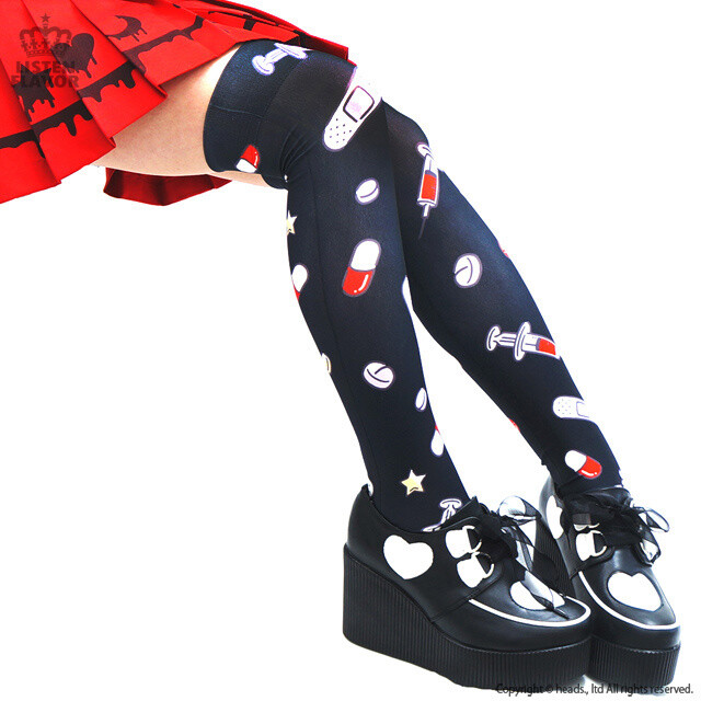LISTEN FLAVOR Medicine Knee-High Socks: Listen Flavor
