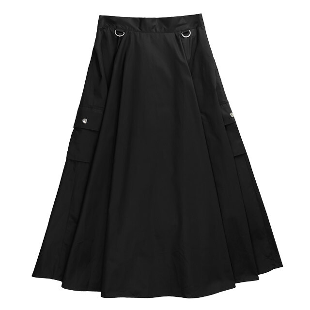 LISTEN FLAVOR Black Cargo Long Skirt - Tokyo Otaku Mode (TOM)