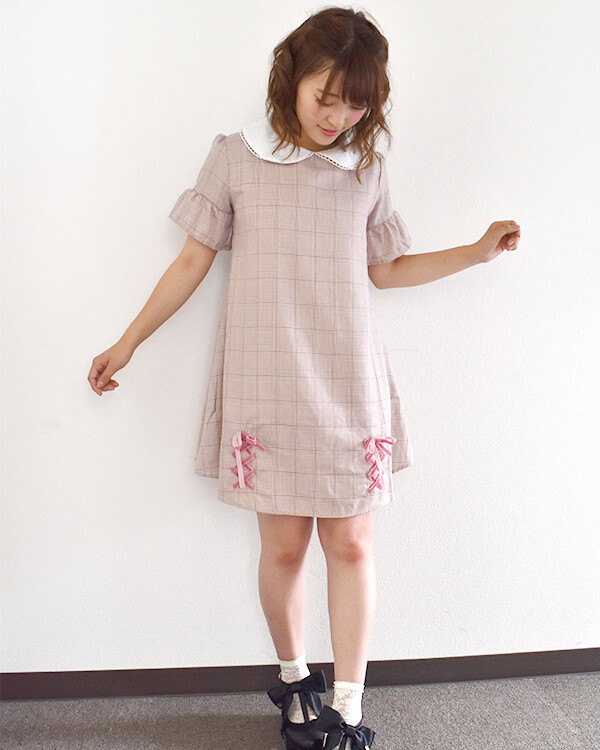 LIZ LISA Front Lacing Glen Check Dress - Tokyo Otaku Mode (TOM)