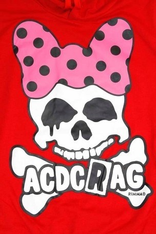 ACDC RAG Ribbon Skull Hoodie: ACDC RAG - Tokyo Otaku Mode (TOM)