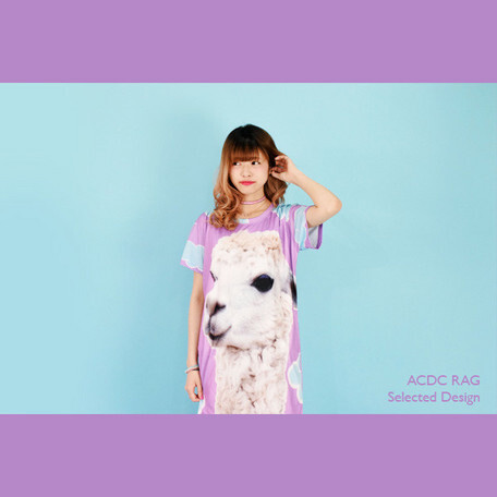 ACDC RAG Alpaca T-Shirt Dress: ACDC RAG - Tokyo Otaku Mode (TOM)