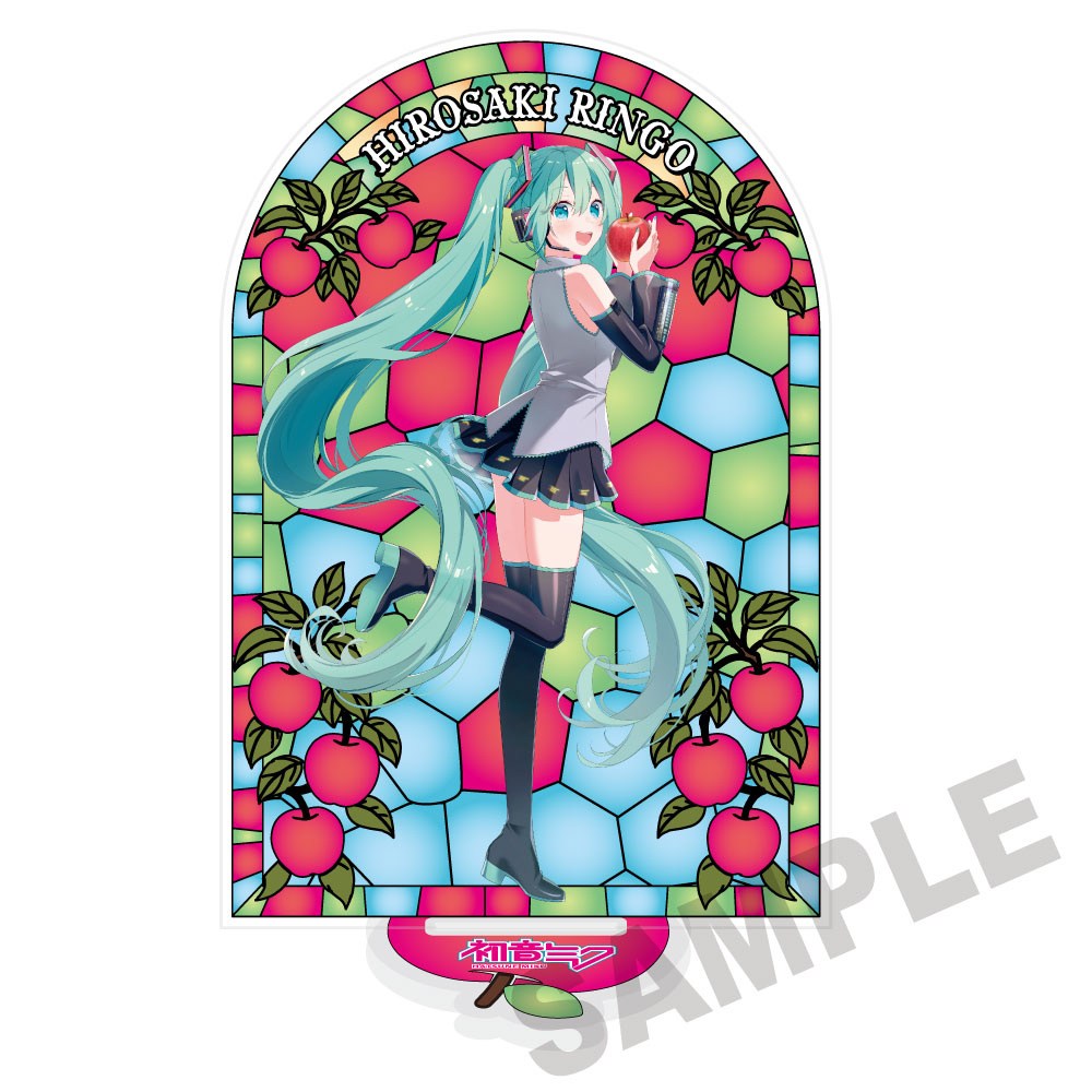 Hatsune Miku x Hirosaki Apple Stained Glass-Style Finish Acrylic