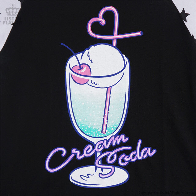 LISTEN FLAVOR Star Cream Soda Raglan Top - Tokyo Otaku Mode (TOM)